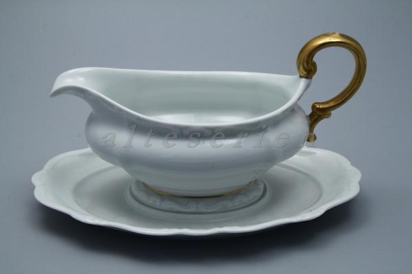 Sauciere mit Teller einteilig