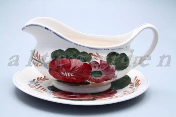 Sauciere mit Teller einteilig