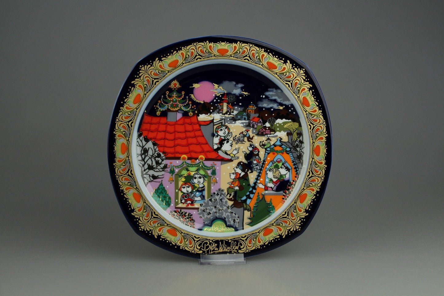 Weihnachtsteller 1990 - Leise rieselt der Schnee