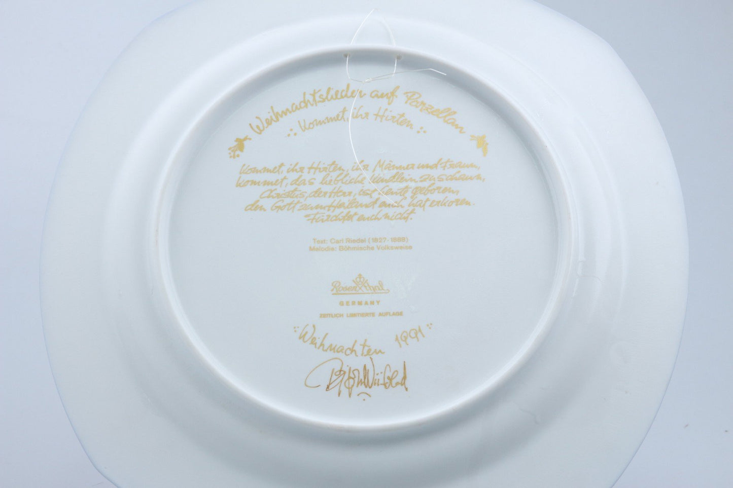 Weihnachtsteller 1991 - Kommet, ihr Hirten