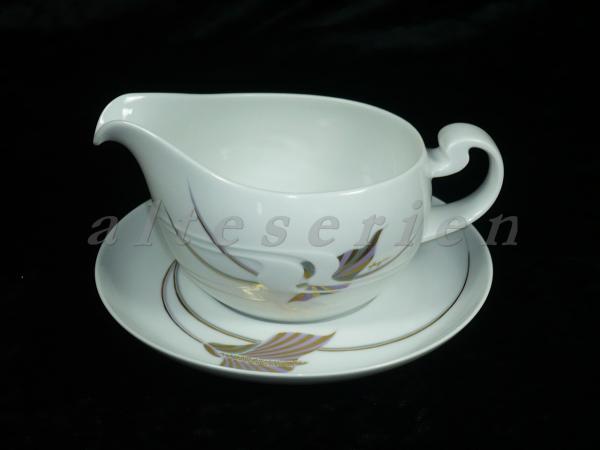 Sauciere mit Teller zweiteilig