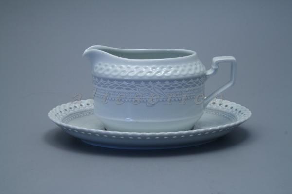 2-teilige Sauciere mit Teller