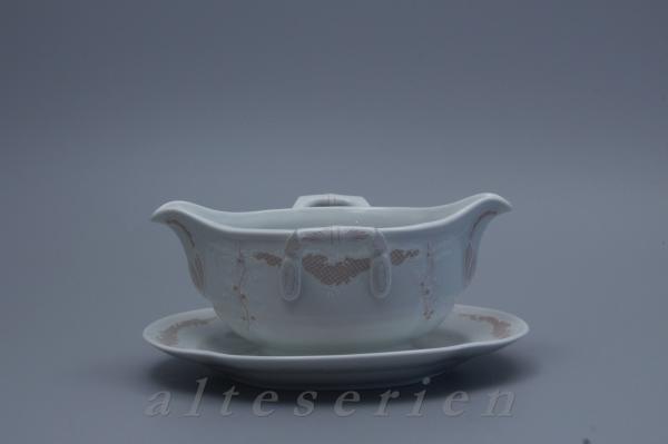 Sauciere mit Teller einteilig