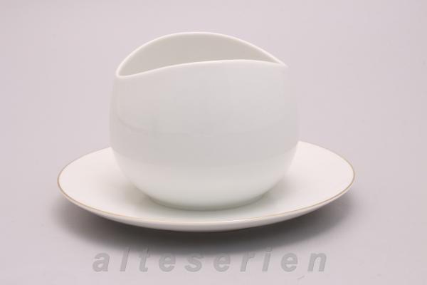 Sauciere mit Teller einteilig