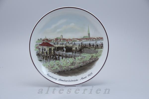 Wandteller Hamburg Lombardsbrücke Anno 1825