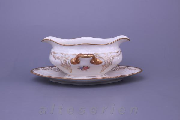 Sauciere mit Teller einteilig