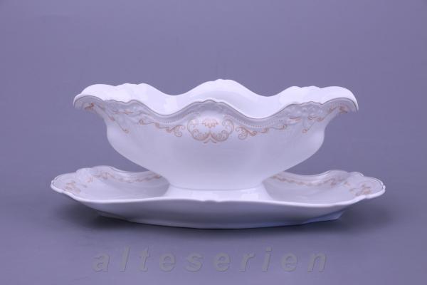 Sauciere mit Teller einteilig