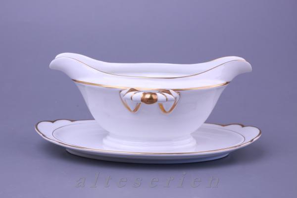 Sauciere mit Teller einteilig