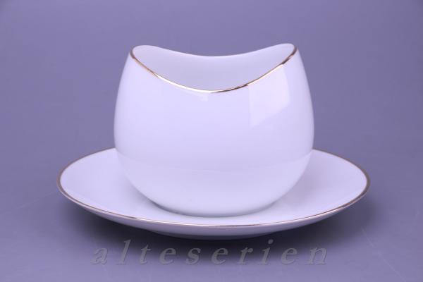 Sauciere mit Teller einteilig