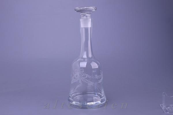 Glasflasche flacher Deckel
