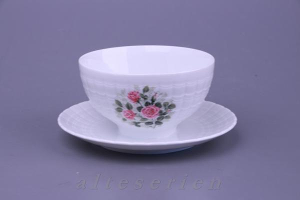 Sauciere mit Teller einteilig