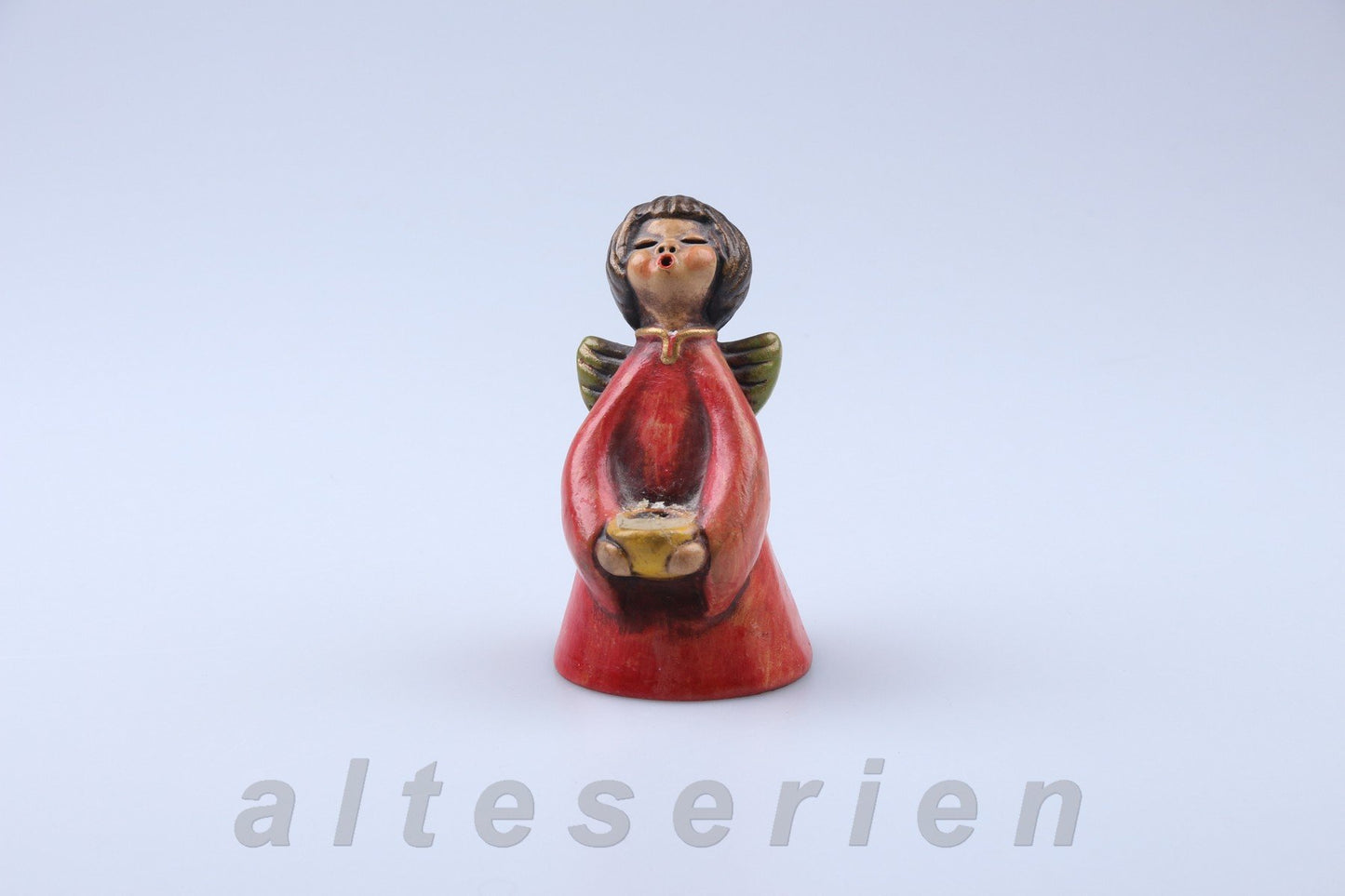 Singender Engel klein rotes Kleid