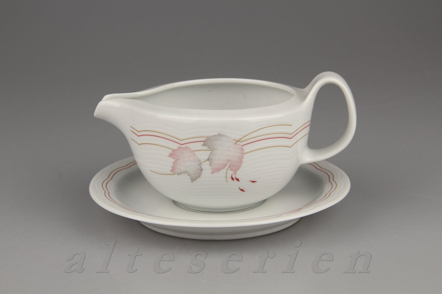 Sauciere mit Teller 2-teilig H 9 cm