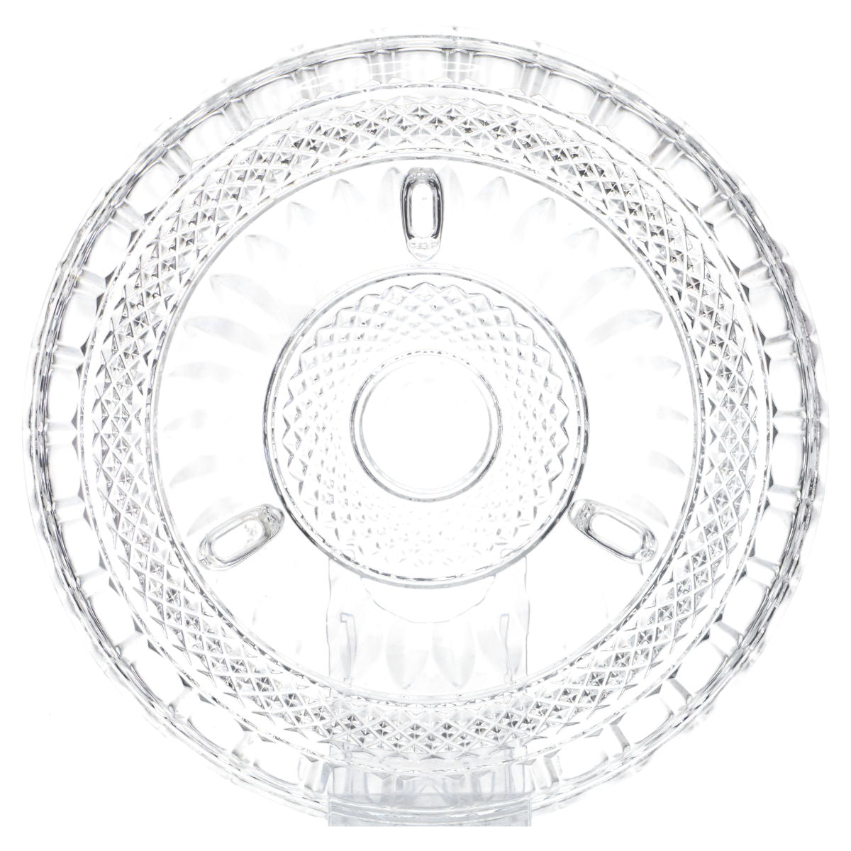 Tortenplatte auf Füßchen im Mandala Schliff