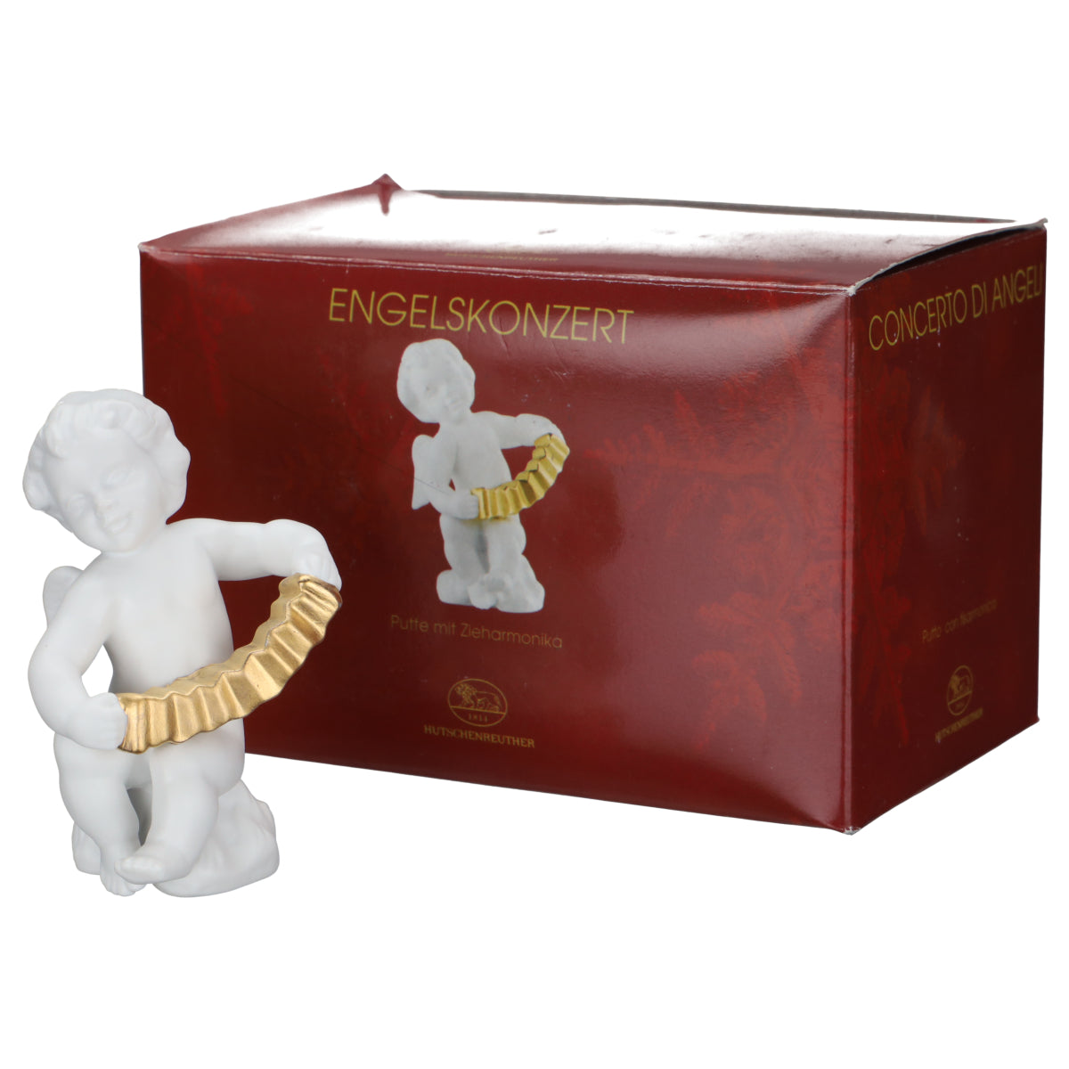 Figur Engel mit Zieharmonika in OVP