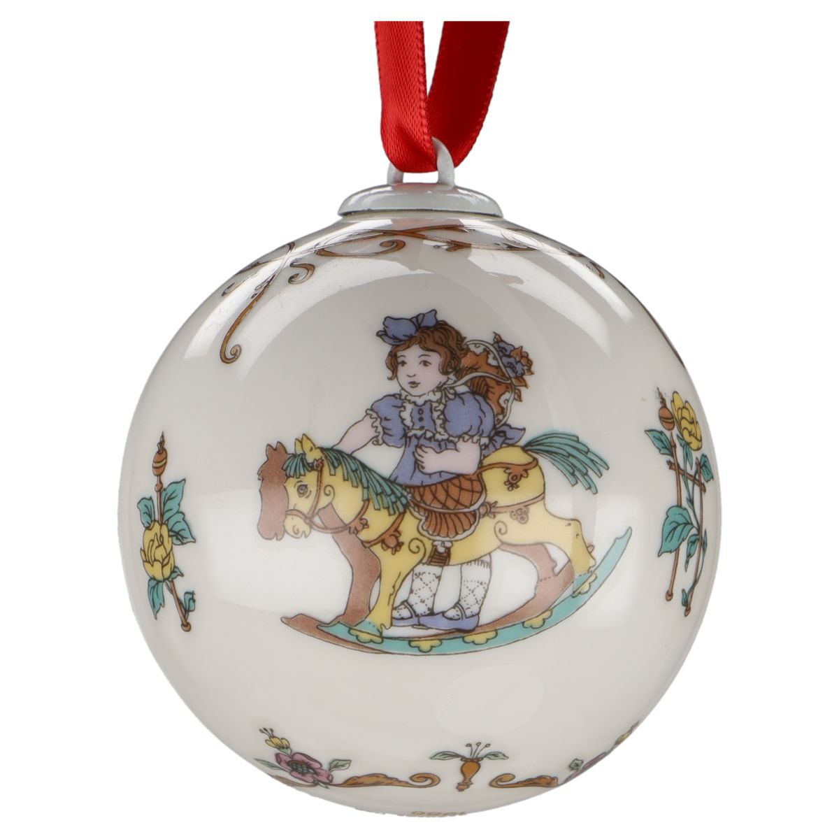 Weihnachtskugel 1986 Schaukelpferd