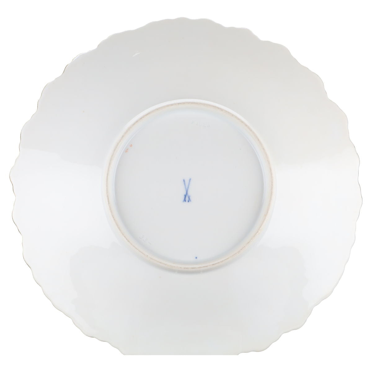 Zierschale Blüte Orange mit feinen Goldapplikationen