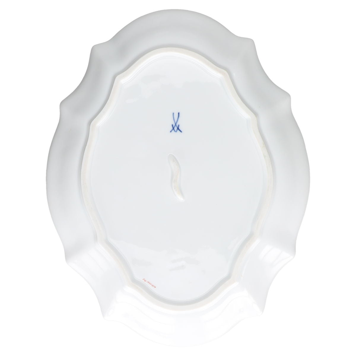 Servierschale oval mit Reliefrand Motiv Streublume I.Wahl