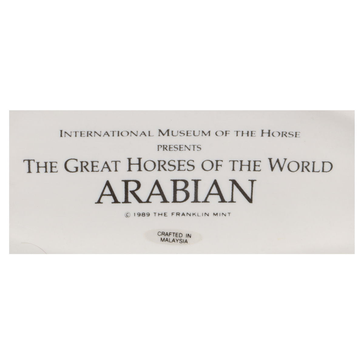 THE GREAT HORSES OF THE WORLD Arabian