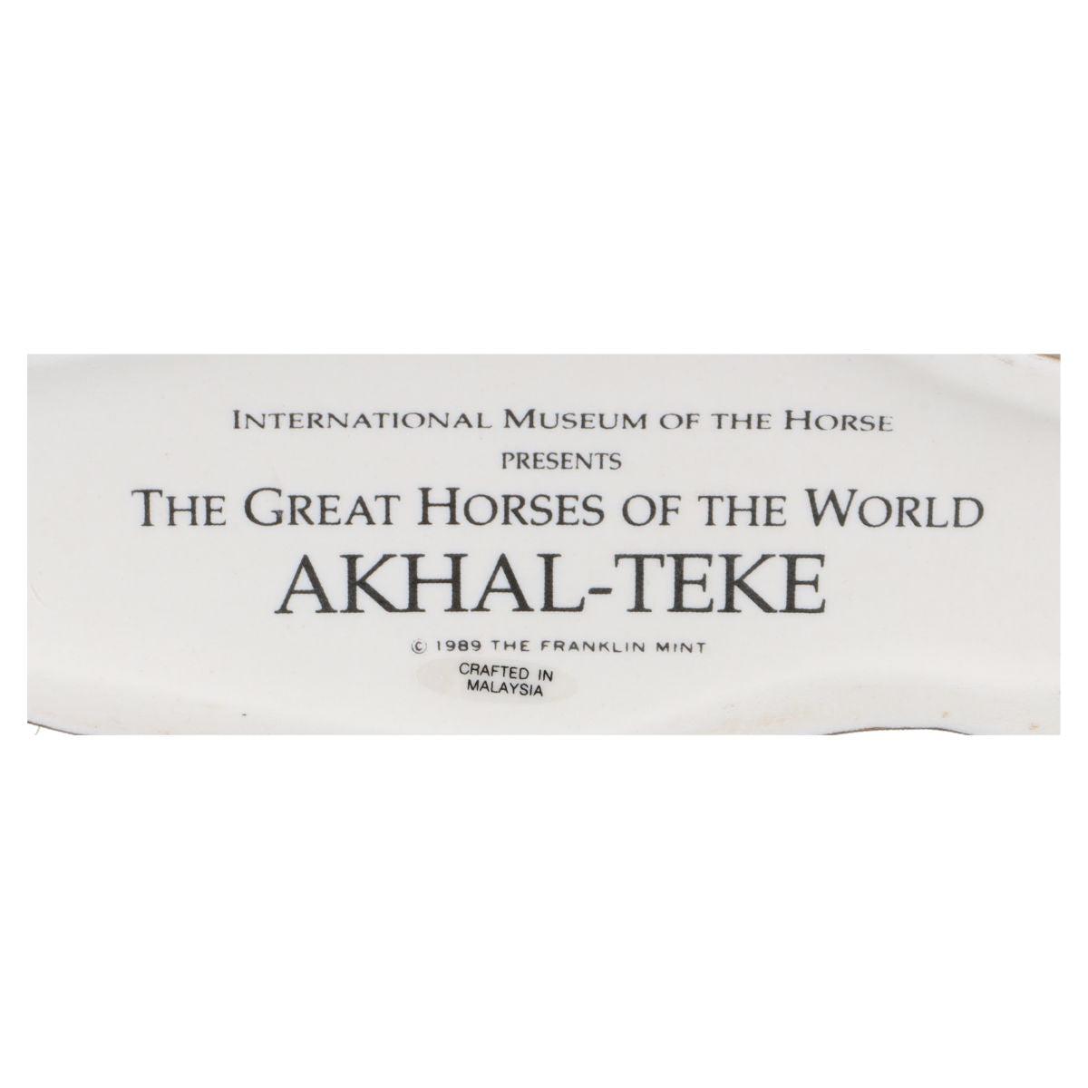 THE GREAT HORSES OF THE WORLD Akhal-Teke