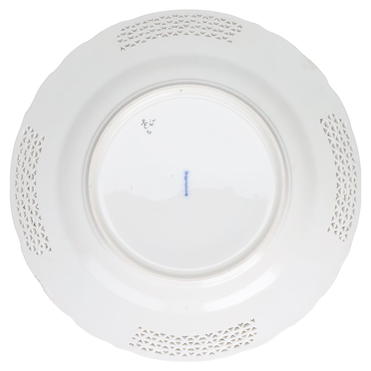 Durchbruchteller mit Goldblattrand