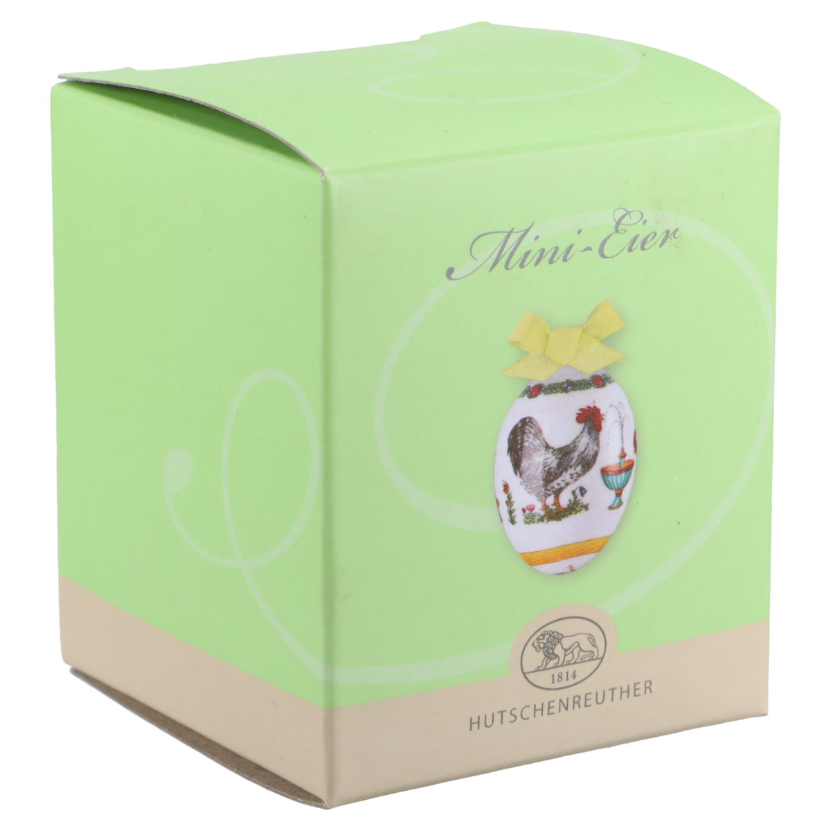 Mini-Ei Hahn grün-braun