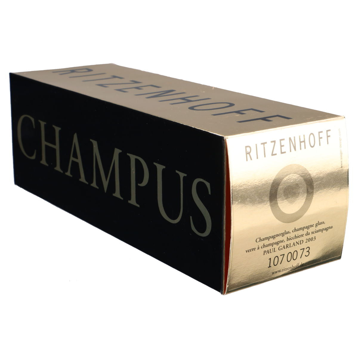 Champagner Glas von Paul Garland in OVP und Tuch 2003