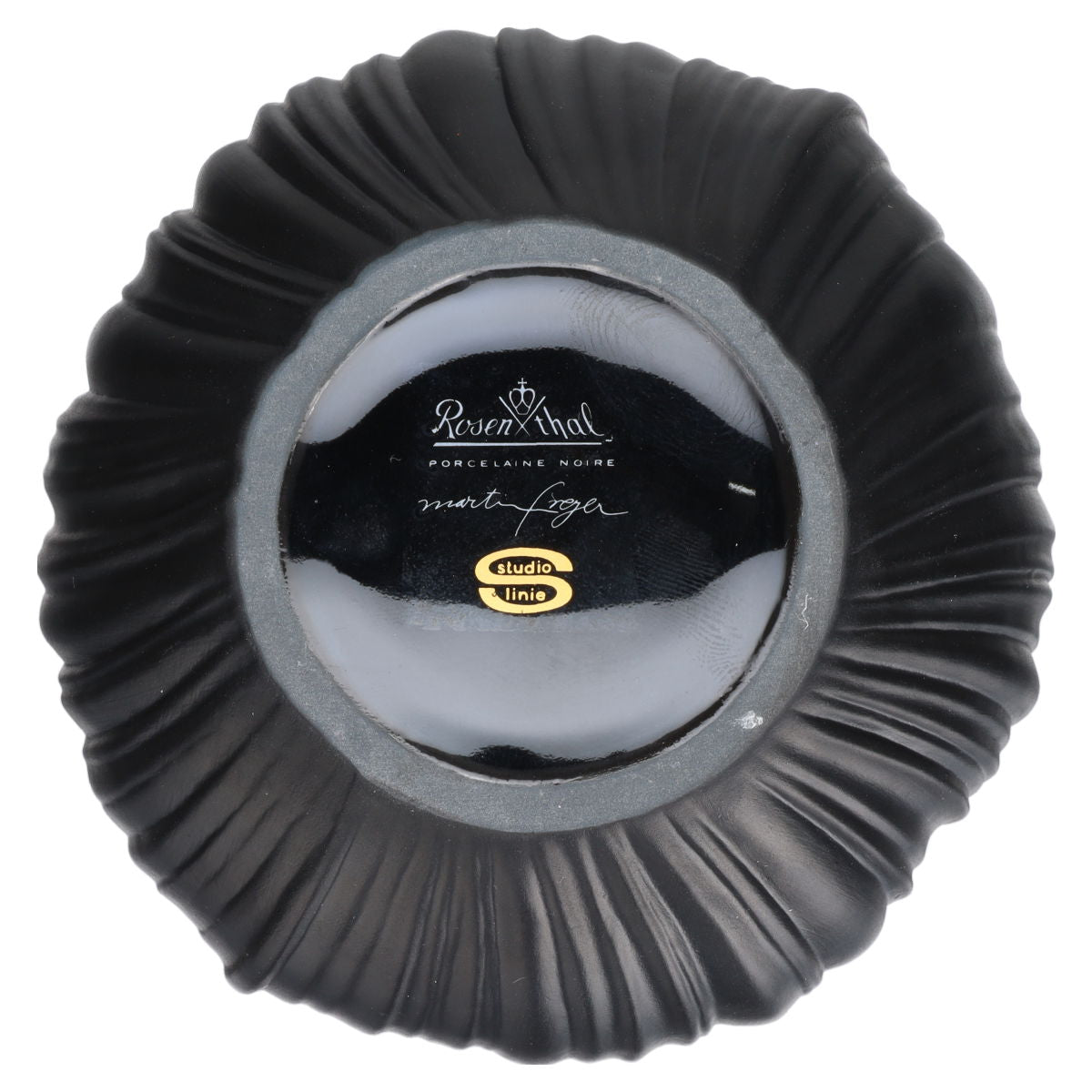 Vase Plissee-Vase Op Art Noir