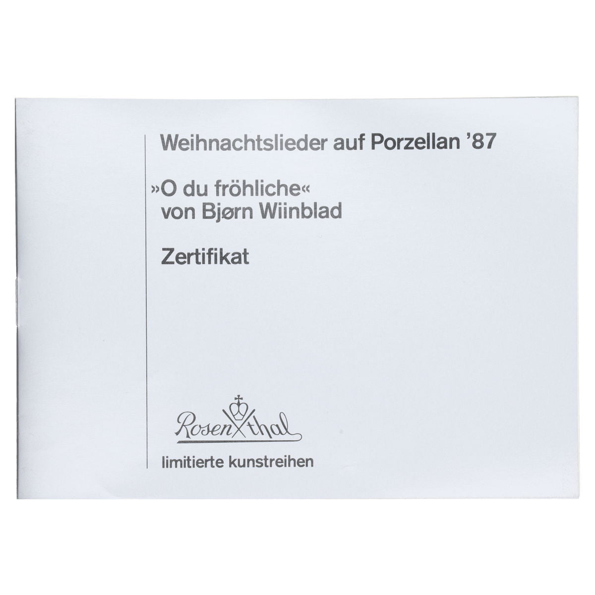 Weihnachtsteller 1987 - O du fröhliche