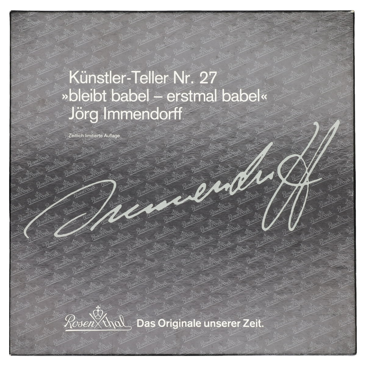 Künstlerteller Nr. 27 bleibt - babel erstmal - babel in OVP