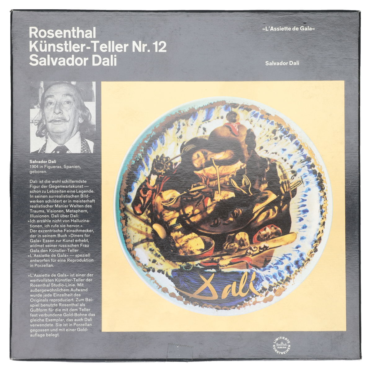 Sammelteller Salvador Dali Nr.12 L'Assiette de Gala in OVP