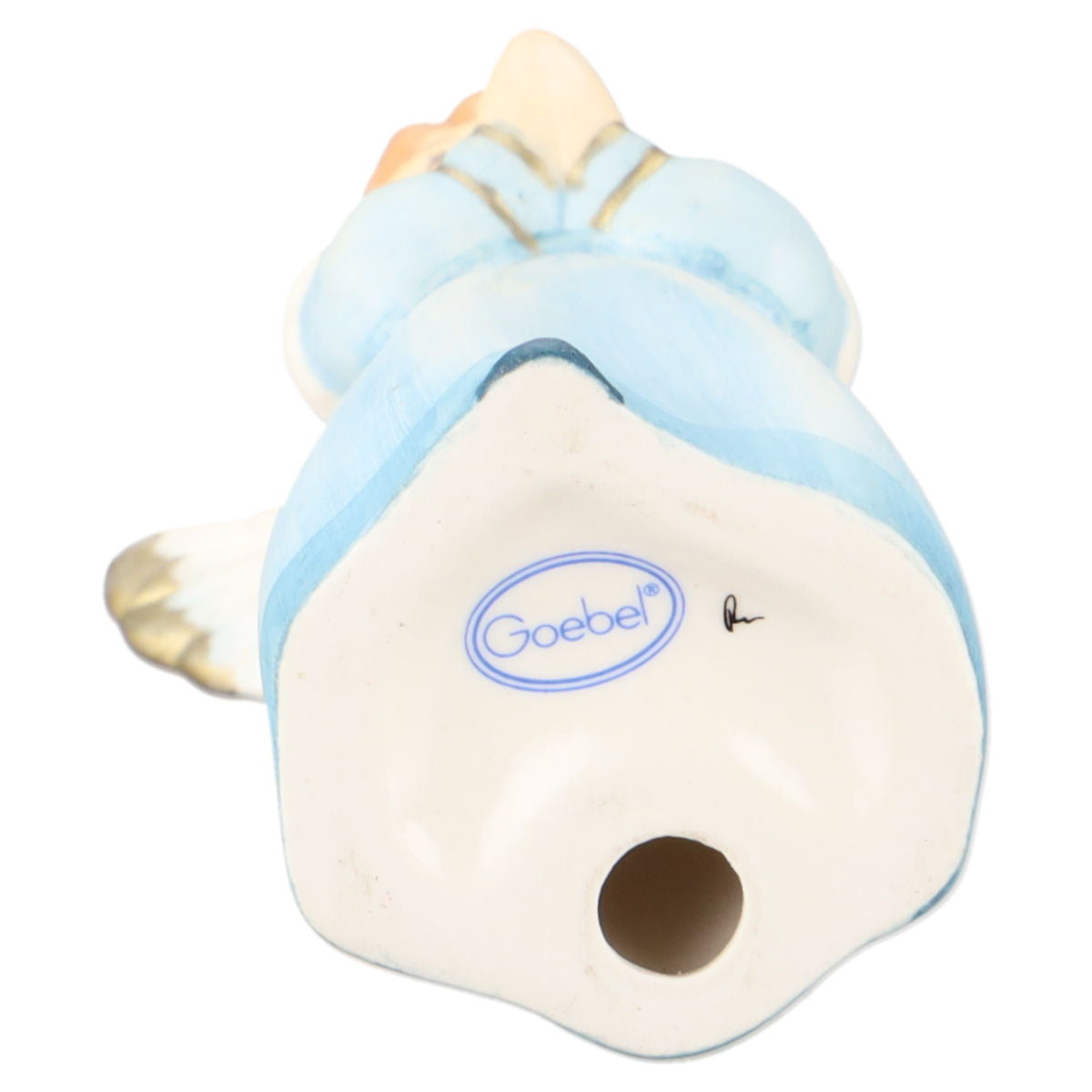 Engel betend, blaues Kleid klein H 5,8 cm