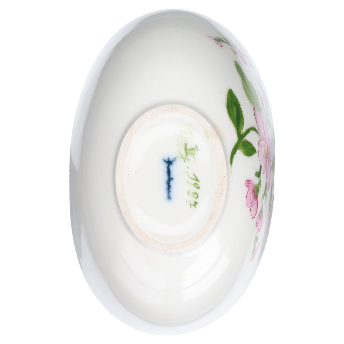 Minischale hohe Form Rosa Blüten