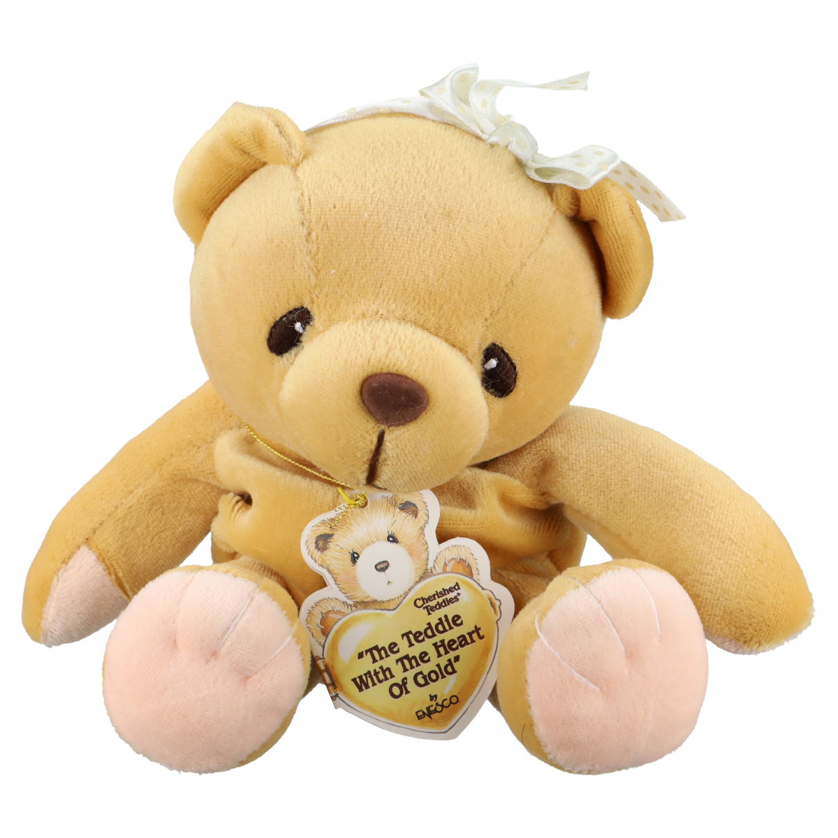 Teddy Plüschbär weiße Haarschleife 516562