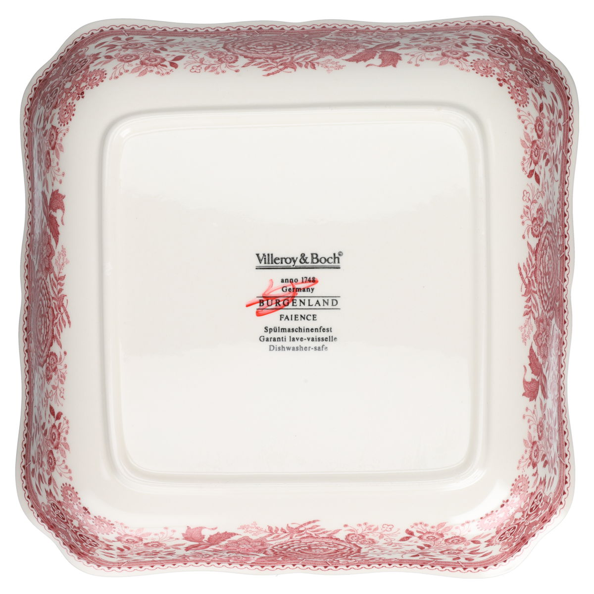 Schüssel mittelgroß viereckig neues Modell II. Wahl