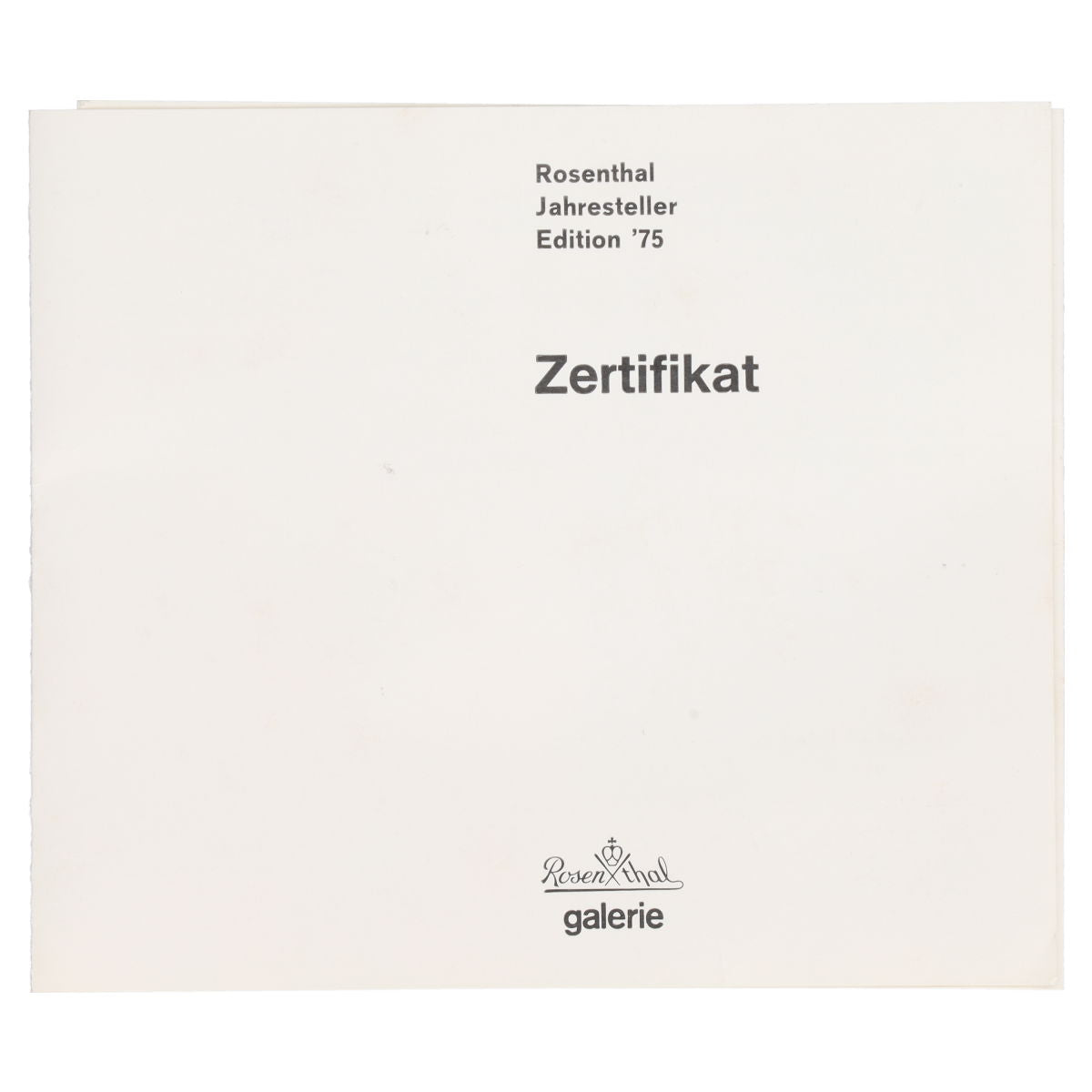 Jahresteller Edition 1975 Narendra Auflage 1179 mit Zertifikat in OVP