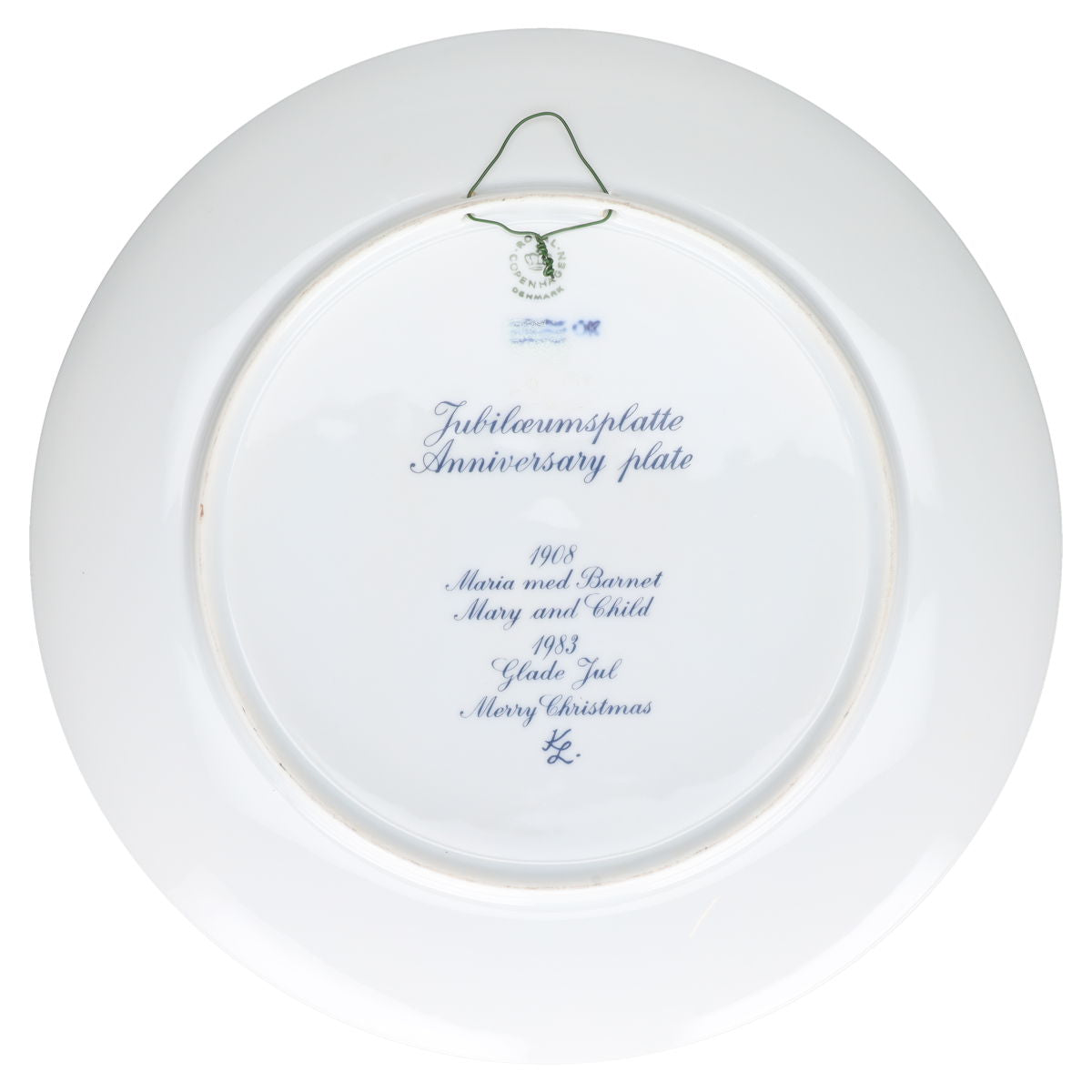 Weihnachtsteller Jubiläumsteller 1908 Mary and Child - 1983 Merry Christmas