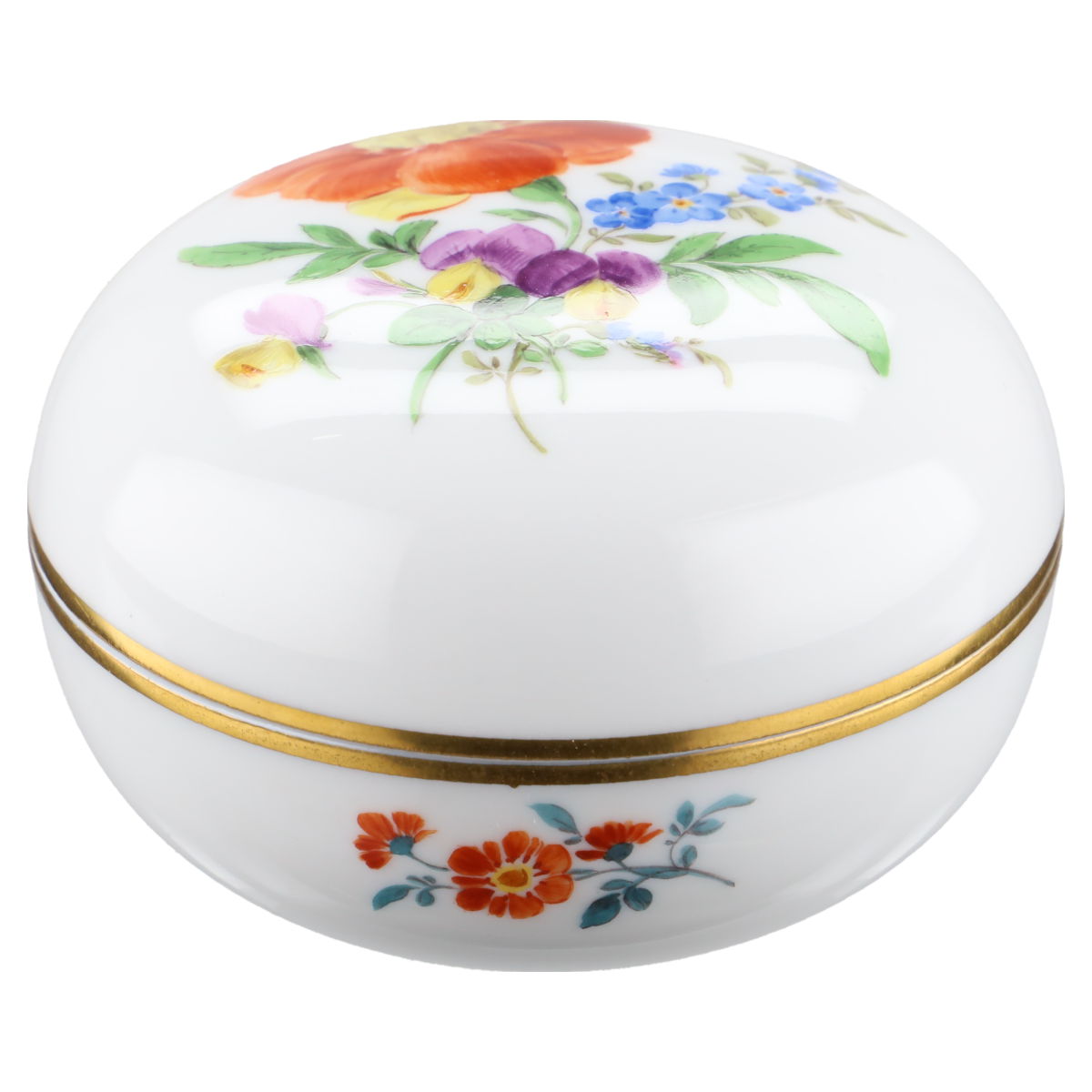 meissen rote rose mit goldrand 
