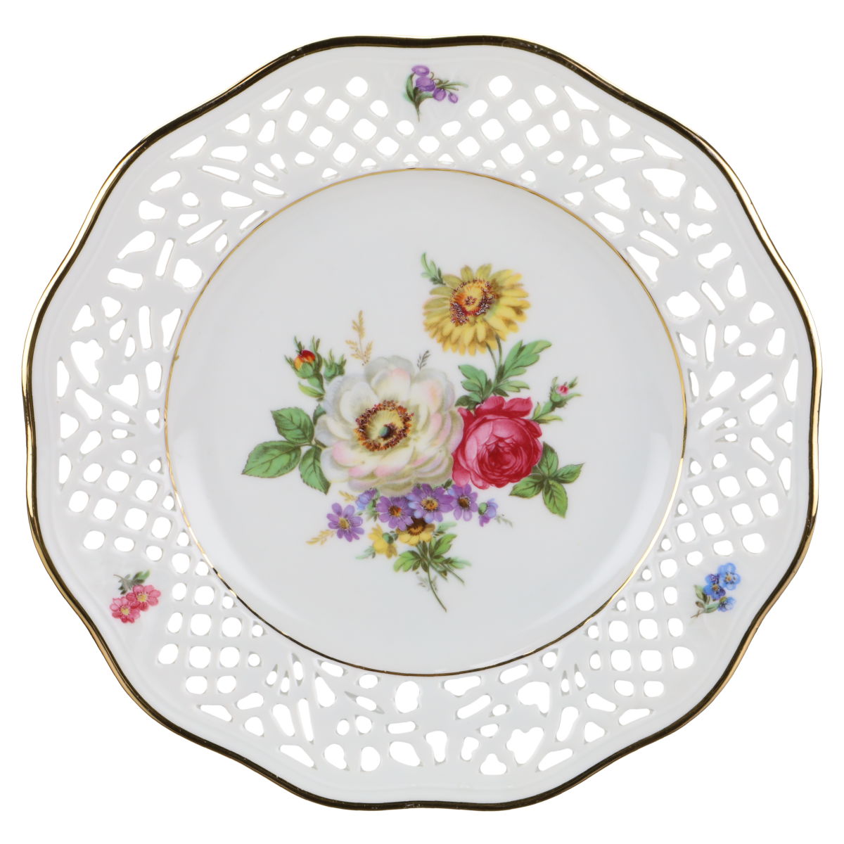 Durchbruchschale auf Fuß Bunte Blume