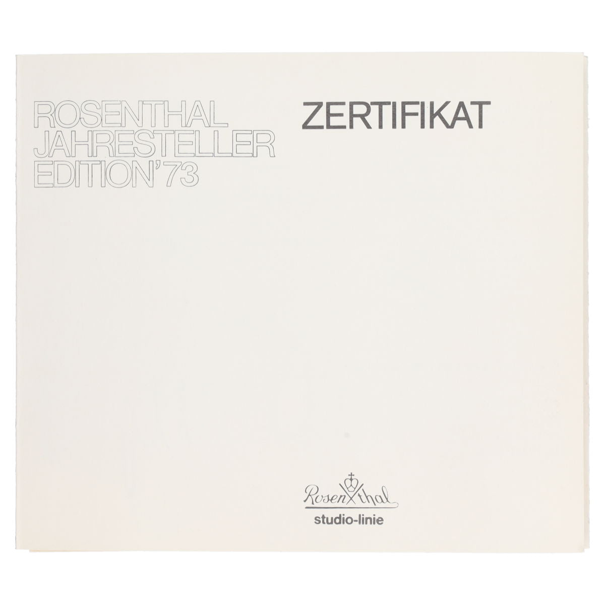 Jahresteller Edition 1973 Piene Auflage 2796 in OVP