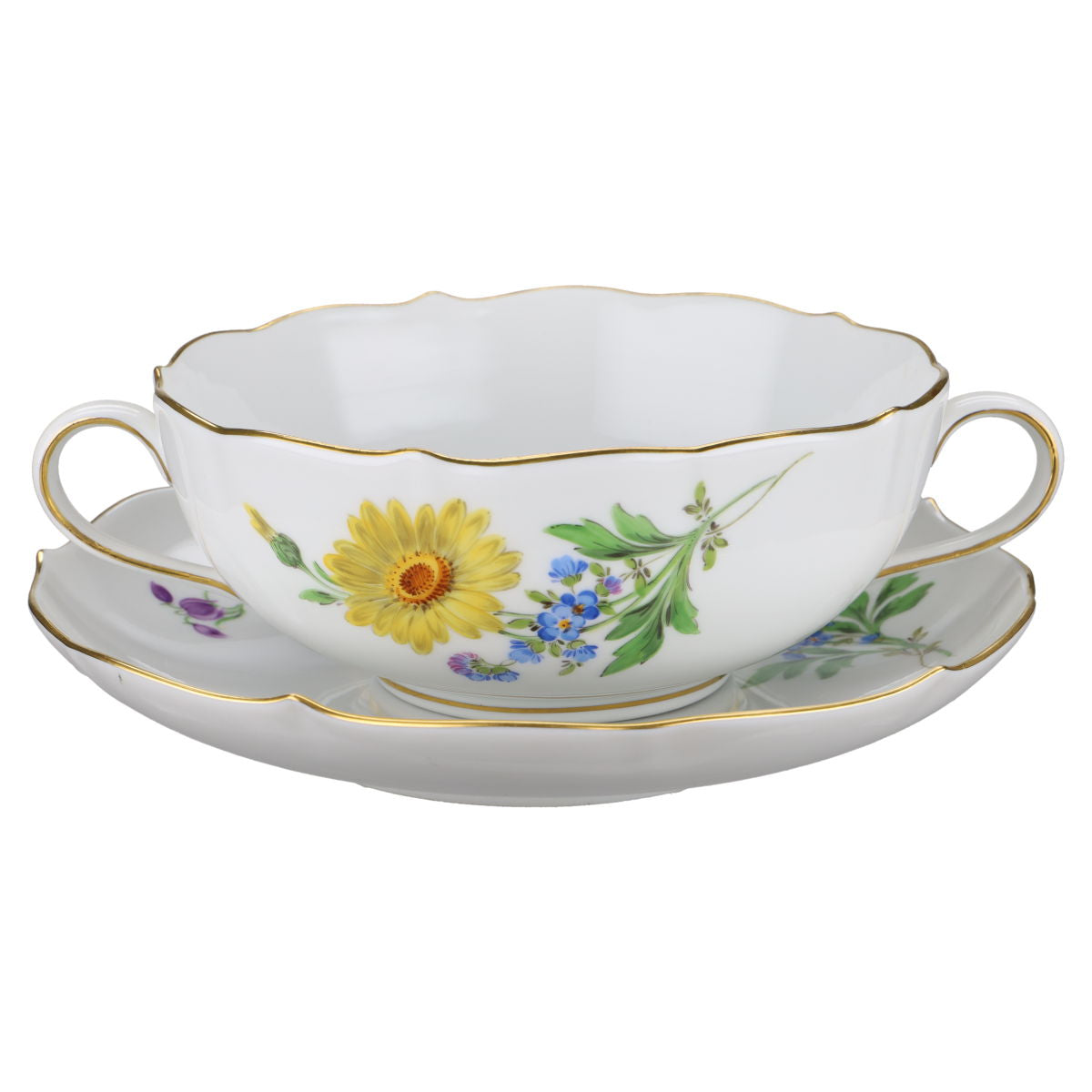Suppentasse mit Untertasse Margarite gelb