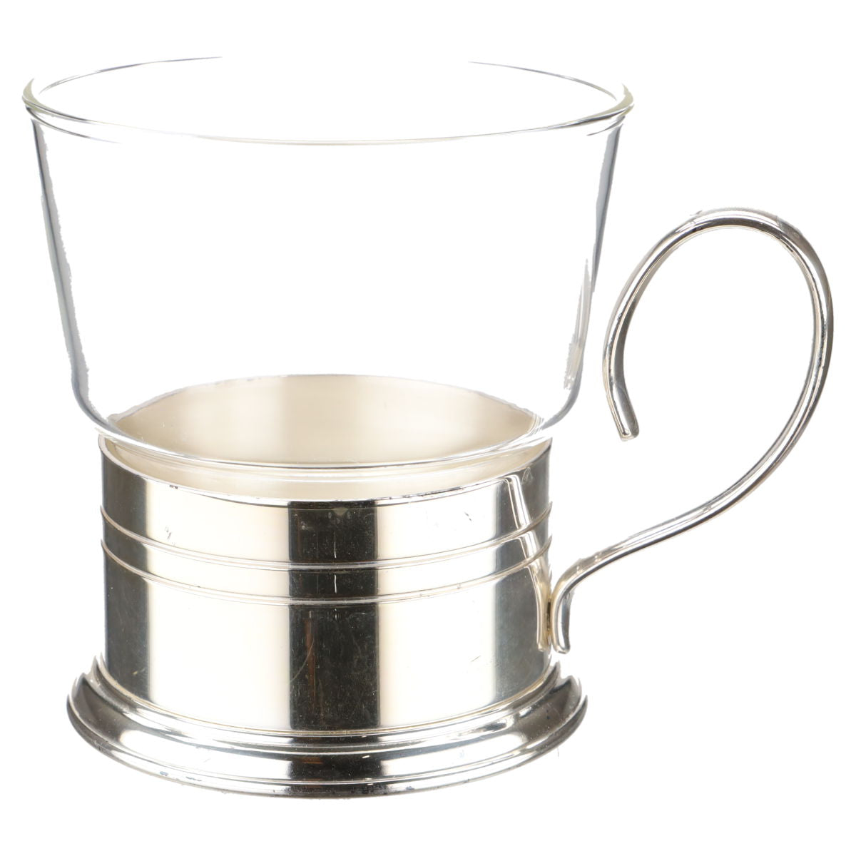 Teeglas im Edelmetallständer