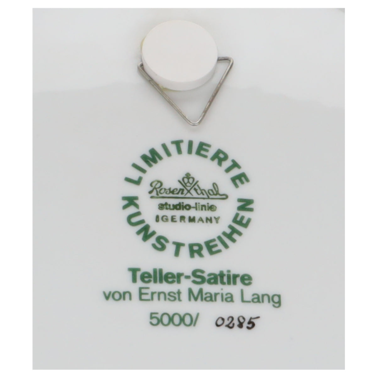 Wandteller Teller Satire Motiv 495532 Rühmann OVP