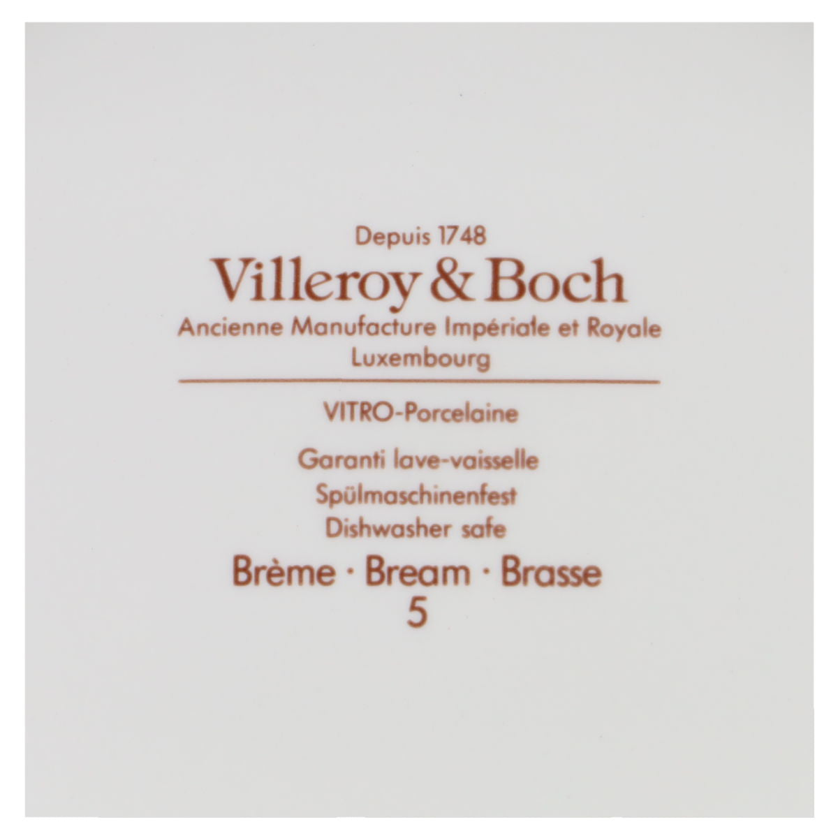 Speiseteller Nr. 5 Brasse Typ 2