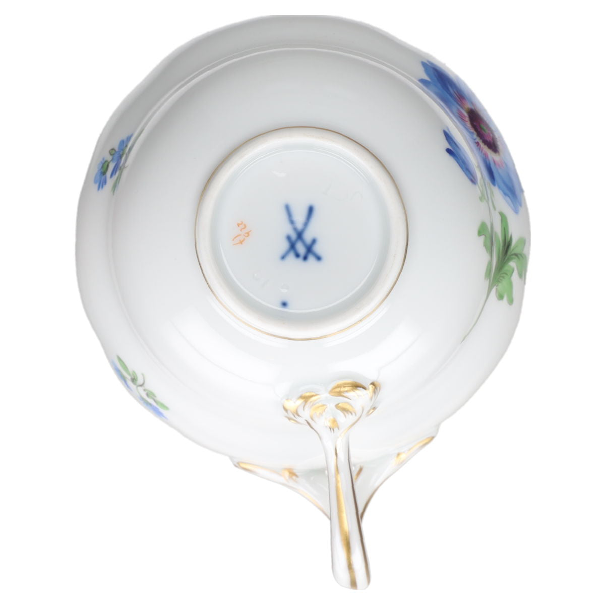 Kaffeetasse Blüte Blau Meissen Neuer Ausschnitt II.Wahl Bunte Blume