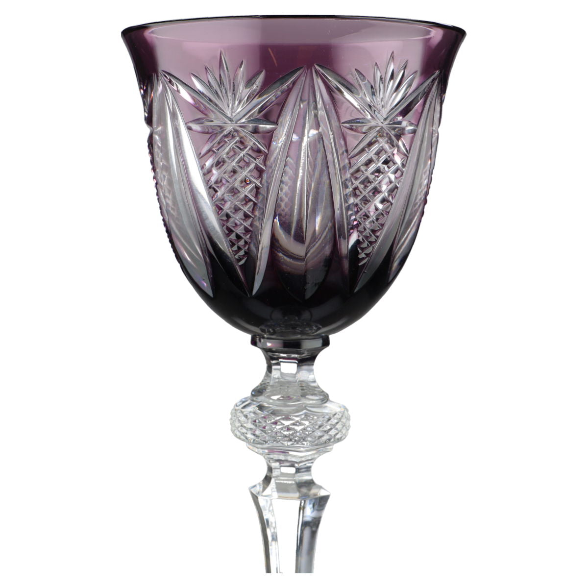 Rotweinglas Weinkelch lila WMF Cristal Cabinet Überfang