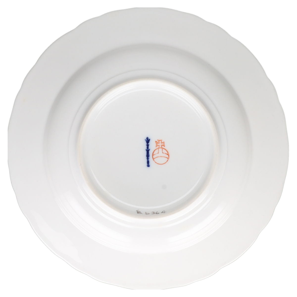 Salatschale KPM Berlin Rocaille I.Wahl Bunte Blume mit Goldrand Dekor 36