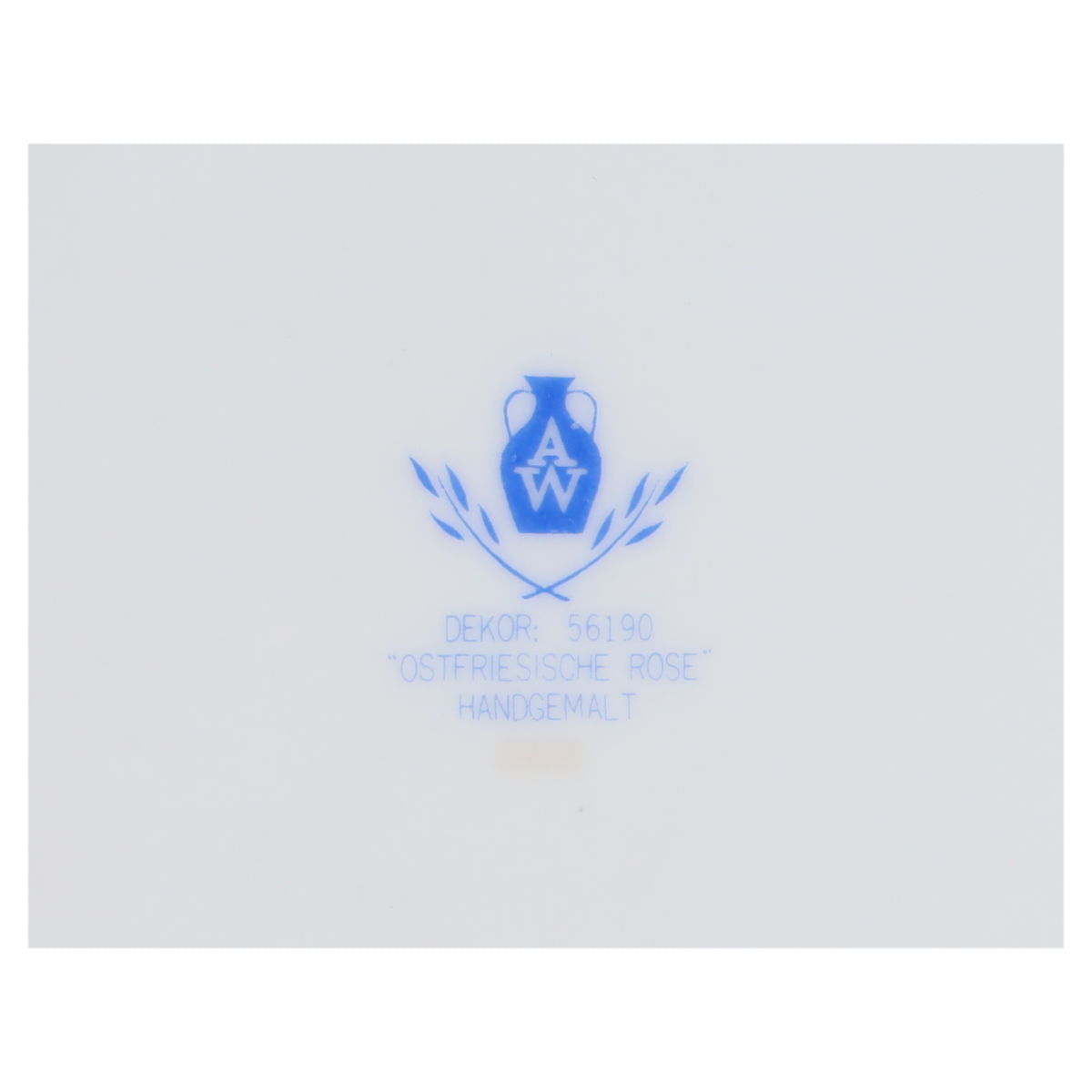 Sandwichplatte mit Griffen / II. Wahl Warnecke Ostfriesische Rose handgem. 56190