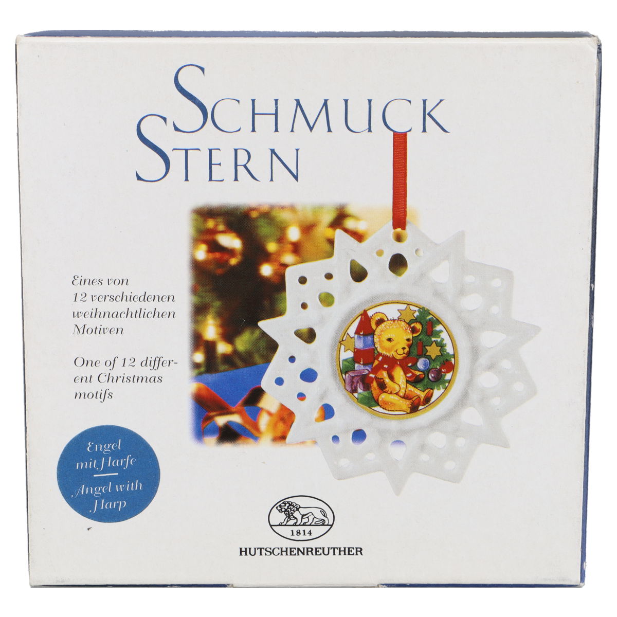 Schmuckstern Engel mit Harfe Hutschenreuther Weihnachtsartikel Schmuck Stern mit OVP