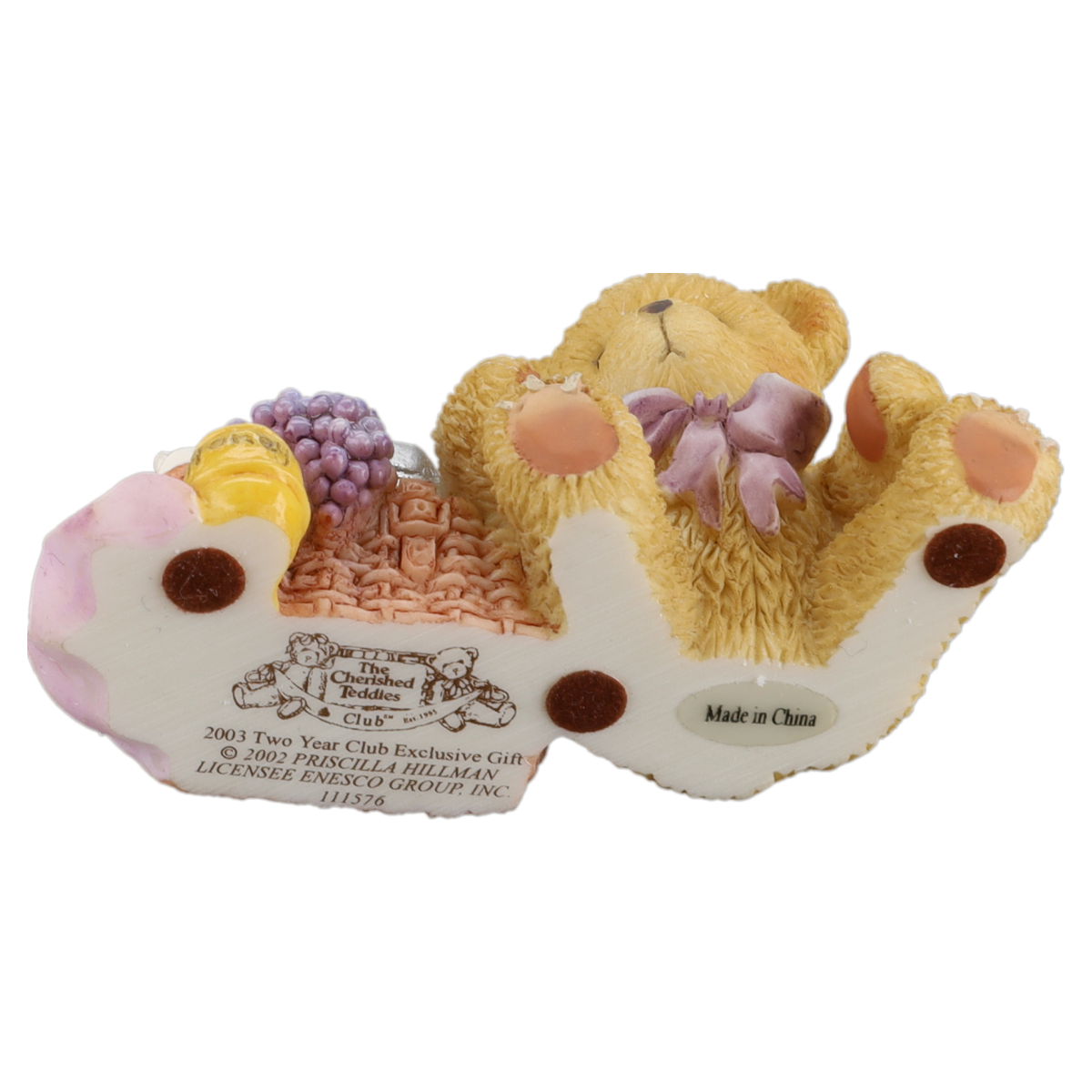 Teddy 111576 Free Mini Figurine 2003 Two Year Club Exclusive Gift Enesco Cherished Teddies mit OVP